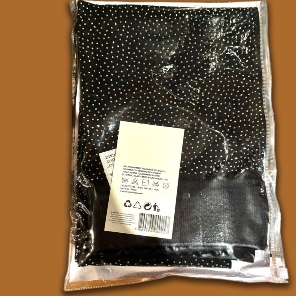 Sparkling Black Rhinestone Leggings - Picture 3 of 12